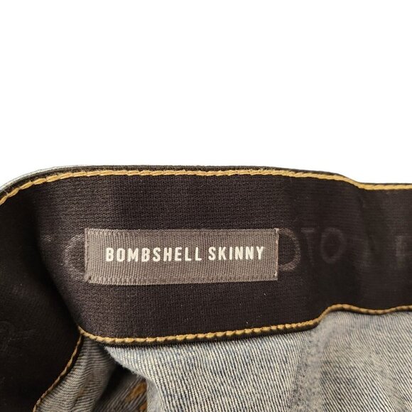 Torrid Bombshell Jeans 16 Blue Skinny Distressed High-Rise Stretch‎ Medium Wash - Picture 6 of 12